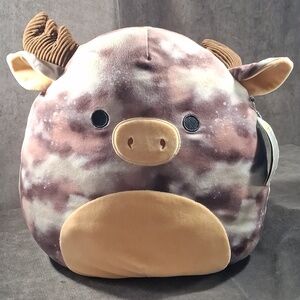Squishmallows x Claire's Rufus The Moose Brown Tan Stuffed Animal Plush NWT 12"